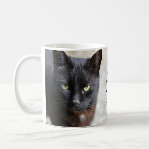 Mug Image Amoureux des chats noir avec coiffure de dev