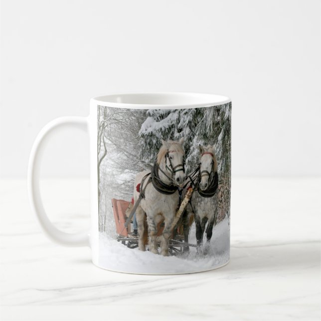 Mug Image couleur de la plage de neige d'hiver (Gauche)