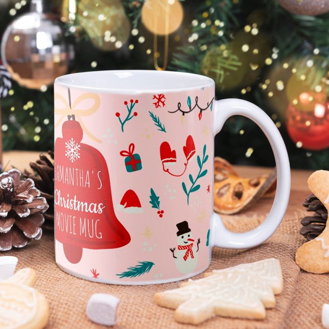 Mug Image de la mule de Noël mignonne rose motif (Créateur téléchargé)
