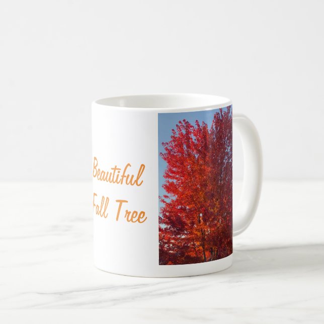 Mug Image de l'arbre automne | (Devant droit)
