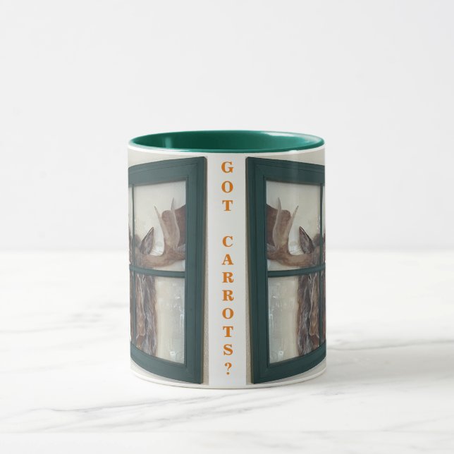 Mug Image d'orignal peinte à la main dans le cadre de  (Centre)