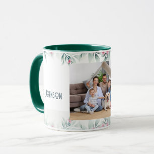 MUG IMAGE FAMILIALE DE CHÂSSIS FLORAL CUSTOMISÉE ÉLÉGA