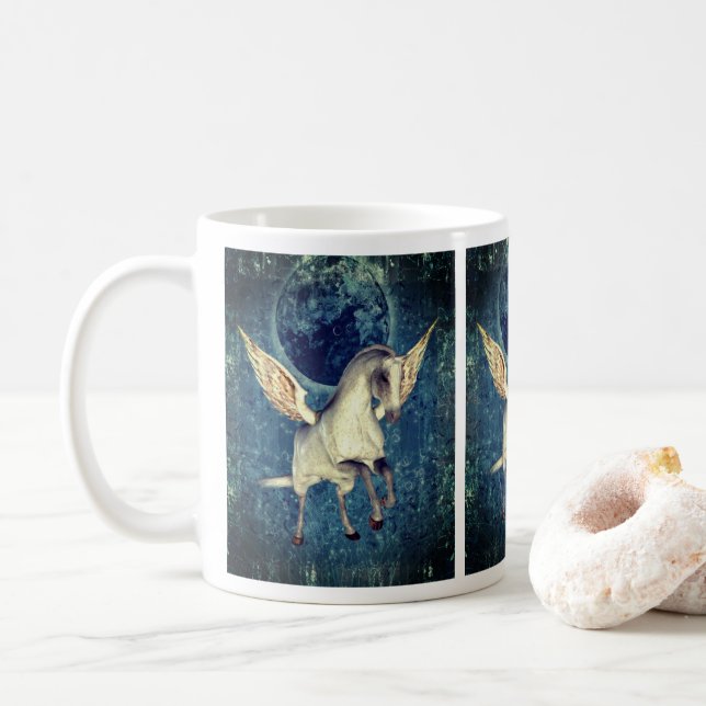Mug Imaginaire Cheval Pegasus Volant (Avec donut)
