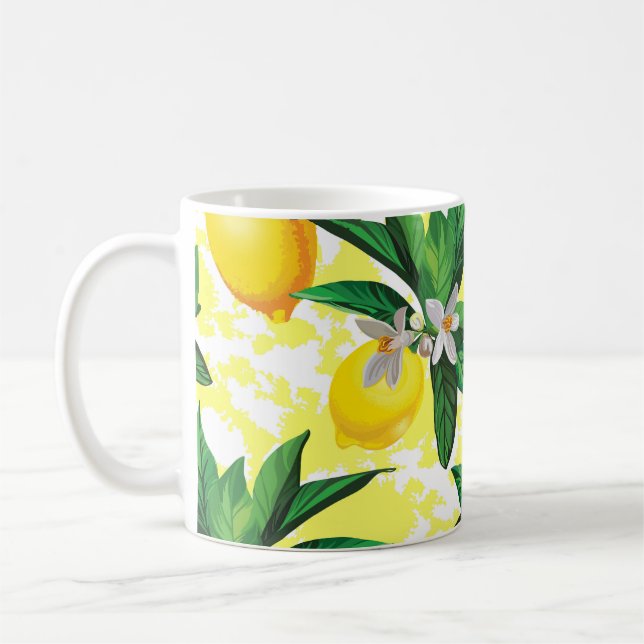 Mug Imaginaire citron : Motif Floral Créatif (Gauche)