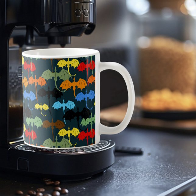 Mug Imaginaire de vol de l'aile Dragon Blue (Créateur téléchargé)