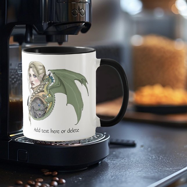 Mug Imaginaire du dragon d'Elf Warrior (Créateur téléchargé)