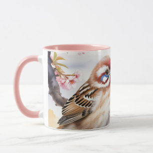 Mug Imaginaire mignon Fleur d'oiseau chinois