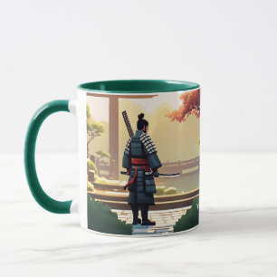 Mug Imaginaire Pixel Art Mignonne Samurai