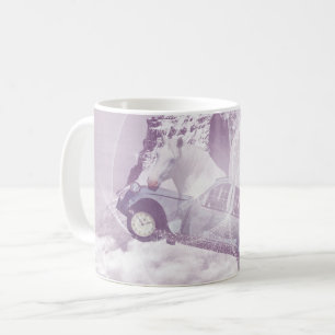 Mug Imaginaire rose Cheval Volant Voiture Papillon Fée