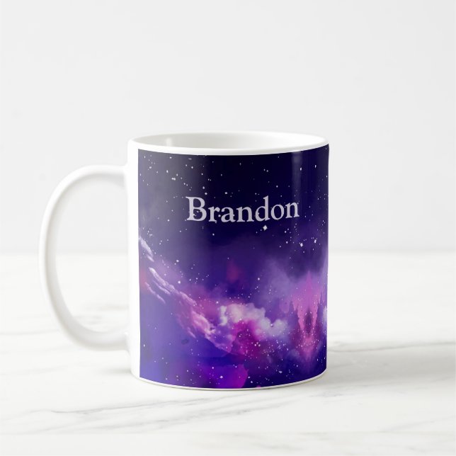Mug Imaginaire spatial, ciel mauve (Gauche)