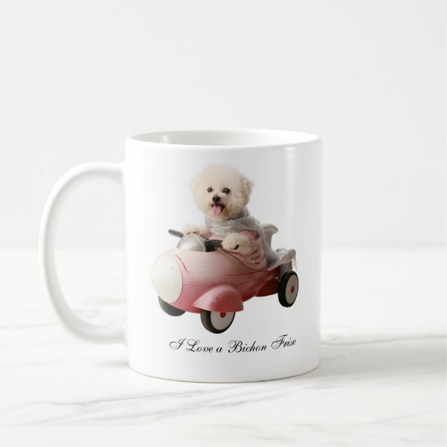 Mug IMG_9670-F1, j'aime un Bichon Frise (Gauche)