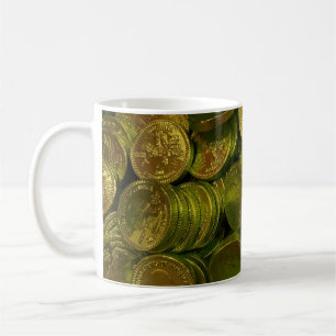Mug Immense Pile de pièces d'or remplies de chocolat