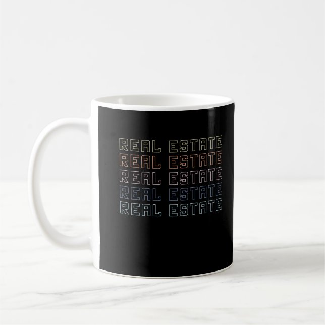 Mug Immobilier Agent Maison Vendeur propriété Coloré (Gauche)