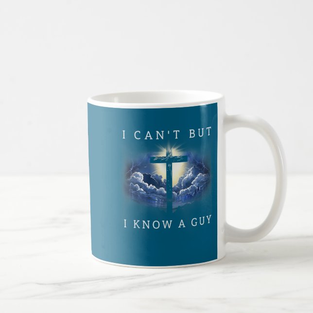 Mug Impossible de ne pas connaître un gars Jésus croix (Droite)