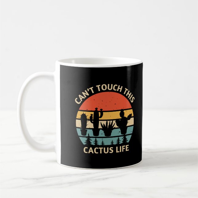 Mug Impossible de toucher cette vie de cactus | Devis  (Gauche)
