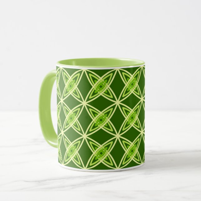 Mug Impression atomique moderne du milieu du siècle -  (Devant gauche)