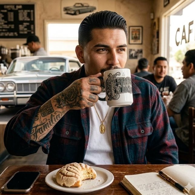 Mug Impression Bandana Chicano (Chicano Bandana print Mug)