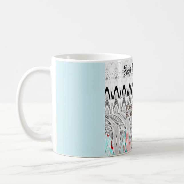 Mug Impression d'art de cadeau de fête de douche de ma (Gauche)