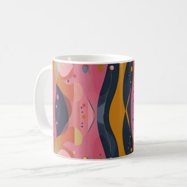 Mug Impression d'art mural de formes géométriques et d (Devant gauche)