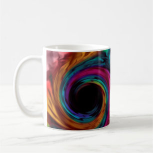 Mug Impression de couleurs sombres lumineuses tourbill