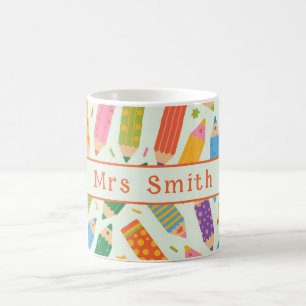 Mug Impression de crayon personnalisable mignonne