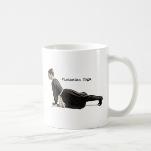 Mug Impression de femme de yoga victorienne vintage en