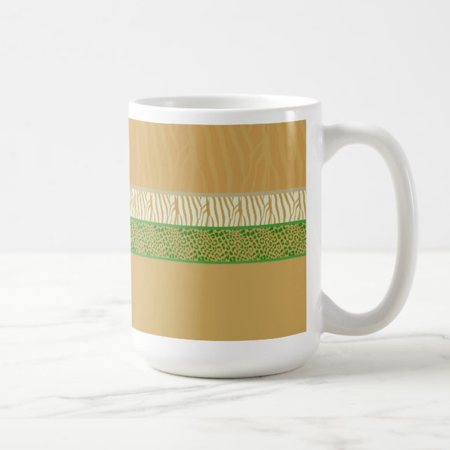 Mug Impression de fourrure d'animal sauvage dorée (Droite)