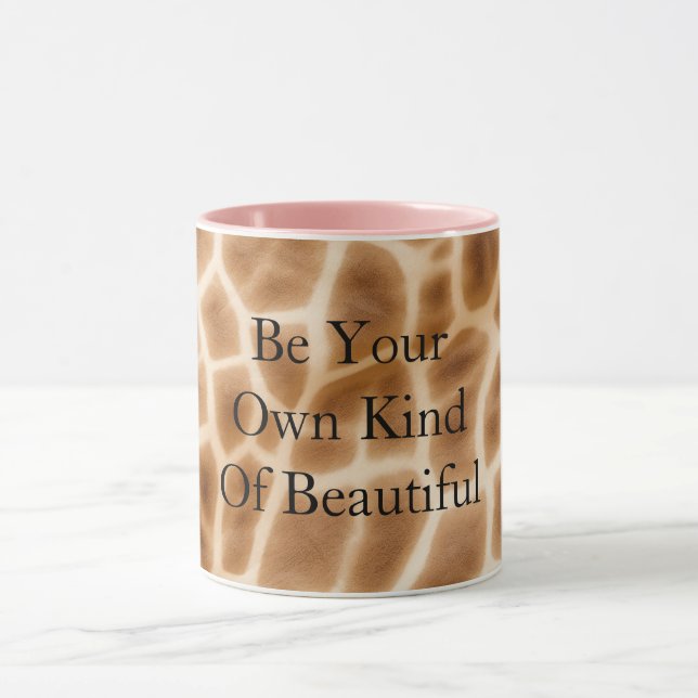 Mug Impression de girafe Brown crème (Centre)