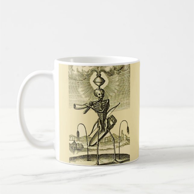 Mug impression de squelette occupé (Gauche)
