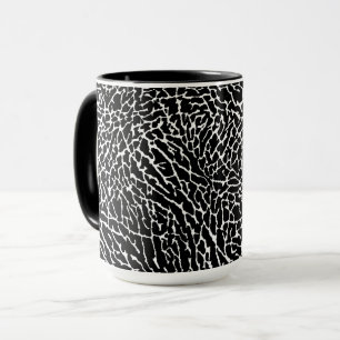 Mug Impression d'éléphant noir et blanc