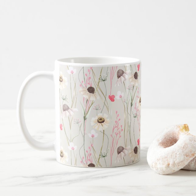 Mug Impression du pays du chalet de prairie (Avec donut)