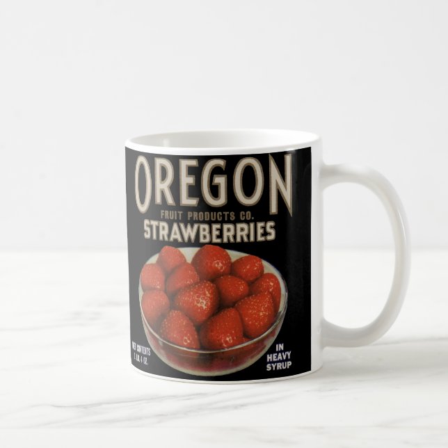 Mug Impression étiquette des fraises de l'Oregon dans  (Droite)