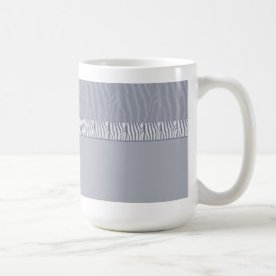 Mug Impression fourrure zèbre gris argent