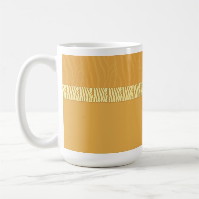 Mug Impression fourrure zèbre jaune doré (Gauche)