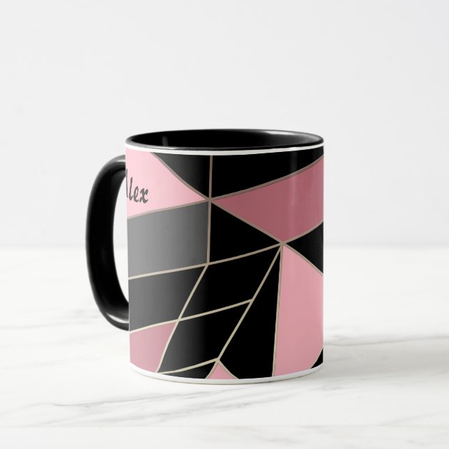 Mug Impression géométrique moderne Abstraite (Devant gauche)
