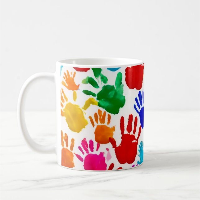 Mug Impression manuelle colorée (Gauche)