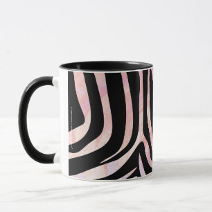 Mug Impression noire et rose Zebra