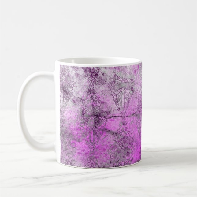 Mug Impression rose damassé Abstraite (Gauche)