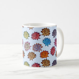 Mug Impression Rose pointillée, Modèle Floral Moderne