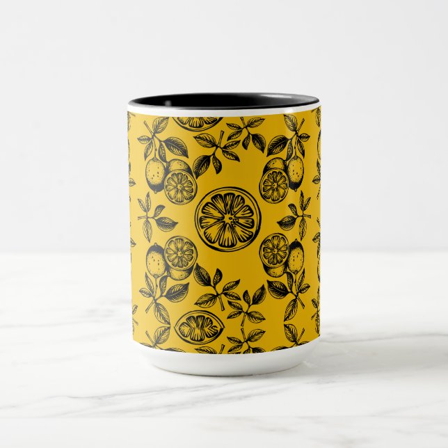 Mug Impression vintage d'agrumes (Centre)