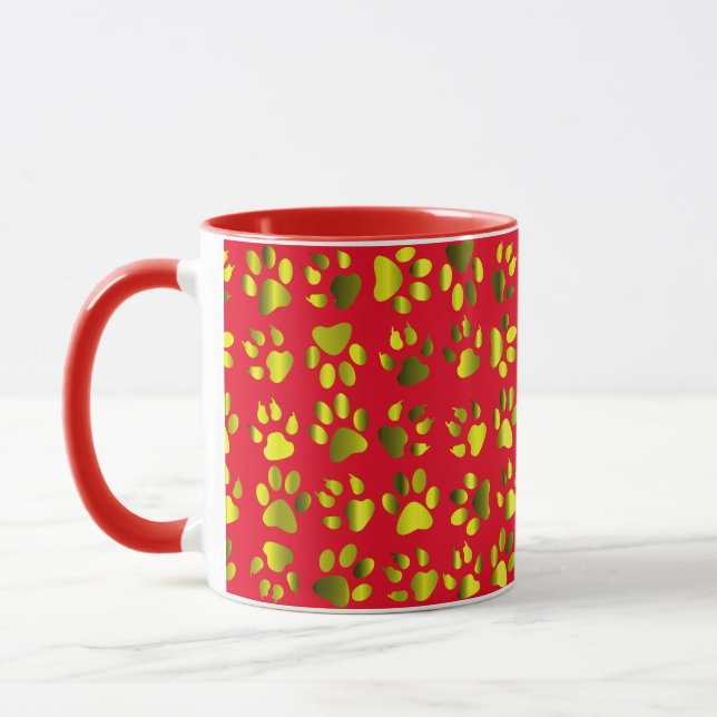 Mug Imprimantes de pieds animaux (Gauche)