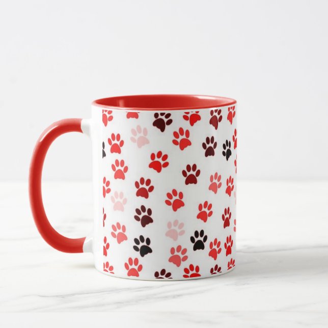 Mug Imprimantes de pieds animaux (Gauche)