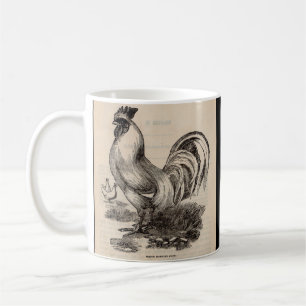 Mug Imprimé du 19e siècle blanc Coq Dorking