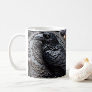 Mug Imprimé en 3D noir corbeau oiseau