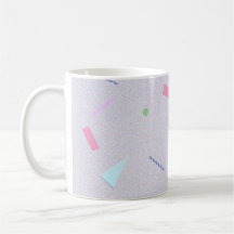 Mug Imprimé Geo Violet Clair des Années 80
