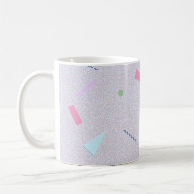 Mug Imprimé Geo Violet Clair des Années 80 (Gauche)