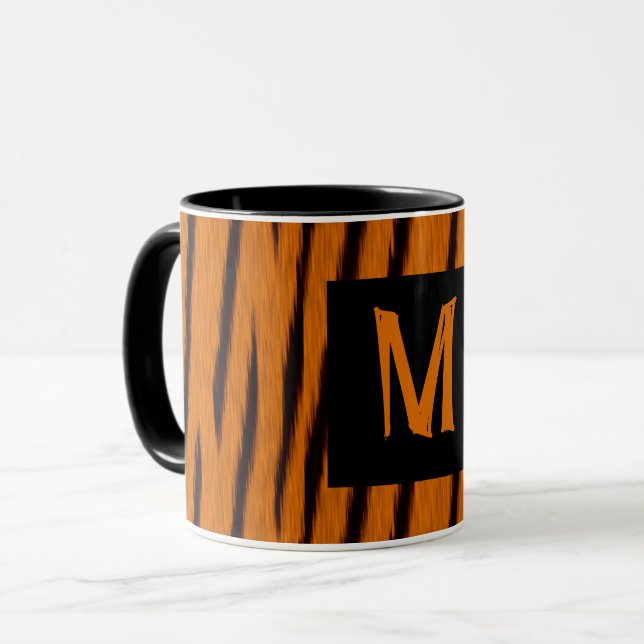 Mug Imprimé Tigre Monogrammé (Devant gauche)