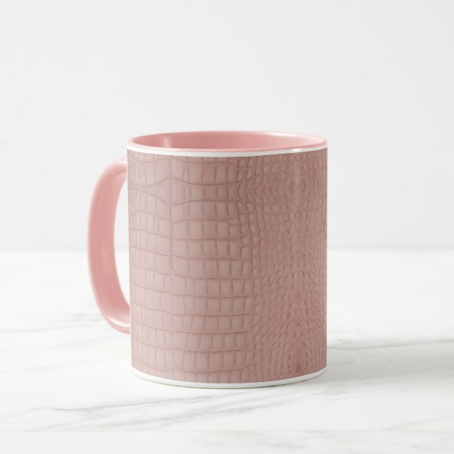 Mug Imprimer l'alligator rose (Devant gauche)