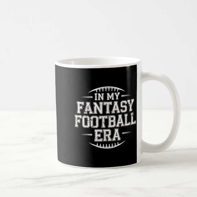Mug In My Fantasy Football Era Retro Groovy Who Love F (Droite)