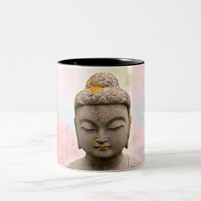 Mug in two tones with image of the Buddha (Center)